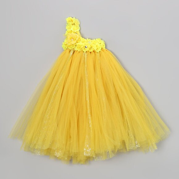 Yellow One Shoulder Tutu Dress - Picture 1 of 1